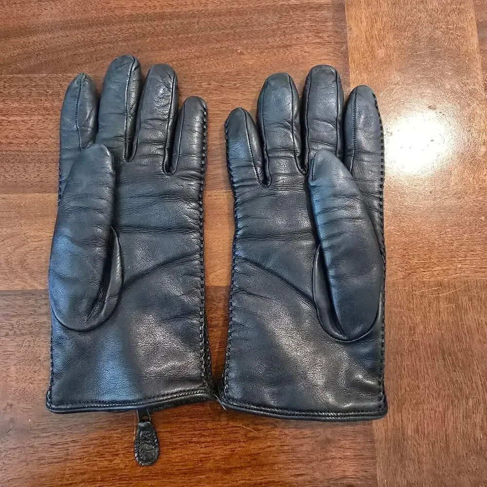 CARIDEI Glove Factory Womens Size  7 1/2 Cashmere‎ Lined Vintage